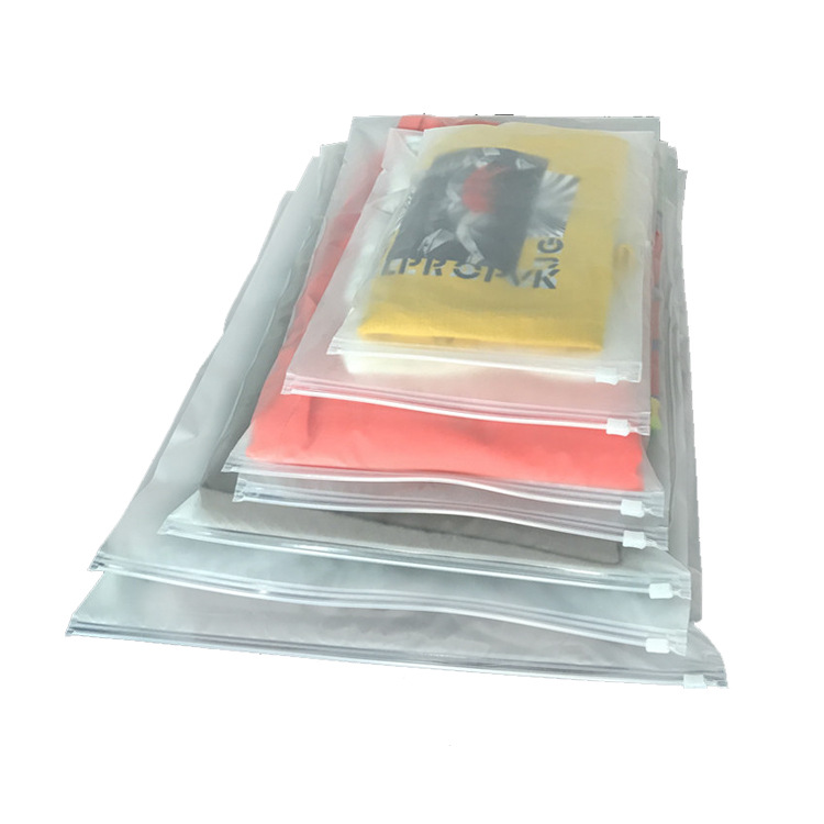 Semi-Transparent Matte Finish Bags - Compact Self-Sealing Bags for Socks and Undergarments - CPE Packaging Bags with Zipper Closure for Clothing