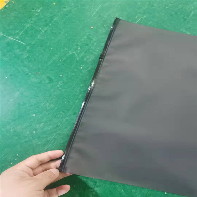 Trendy Black Frosted Clothing Packaging Bag with Self-Sealing Zipper Pull - PE Storage Bag for Fashion Apparel