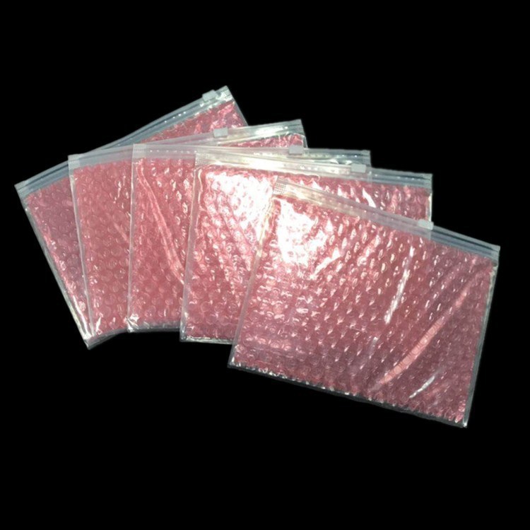 Bubble Ziplock Bags for Cosmetics - Shockproof Packaging with PE Bubble Zipper Bags and Composite Bubble Ziplock Bags