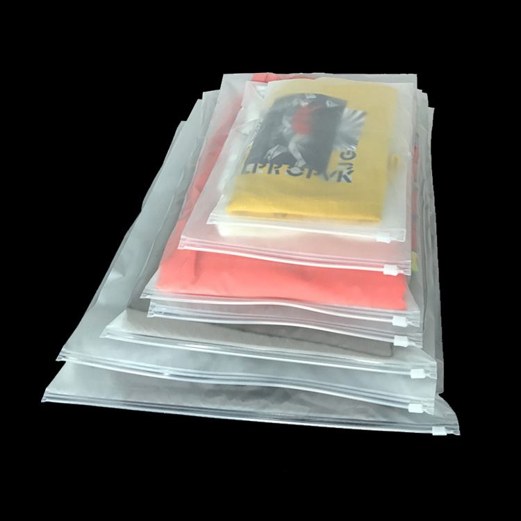 Semi-Transparent Matte Finish Bags - Compact Self-Sealing Bags for Socks and Undergarments - CPE Packaging Bags with Zipper Closure for Clothing