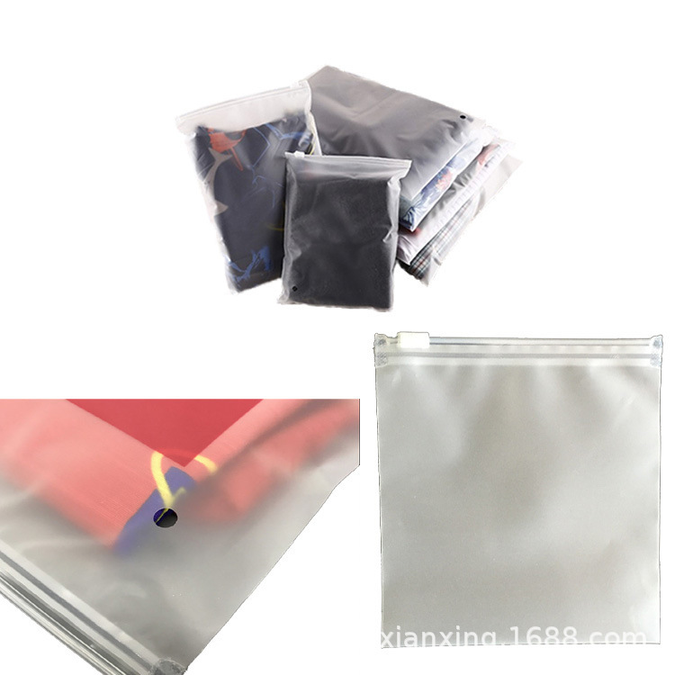 Semi-Transparent Matte Finish Bags - Compact Self-Sealing Bags for Socks and Undergarments - CPE Packaging Bags with Zipper Closure for Clothing