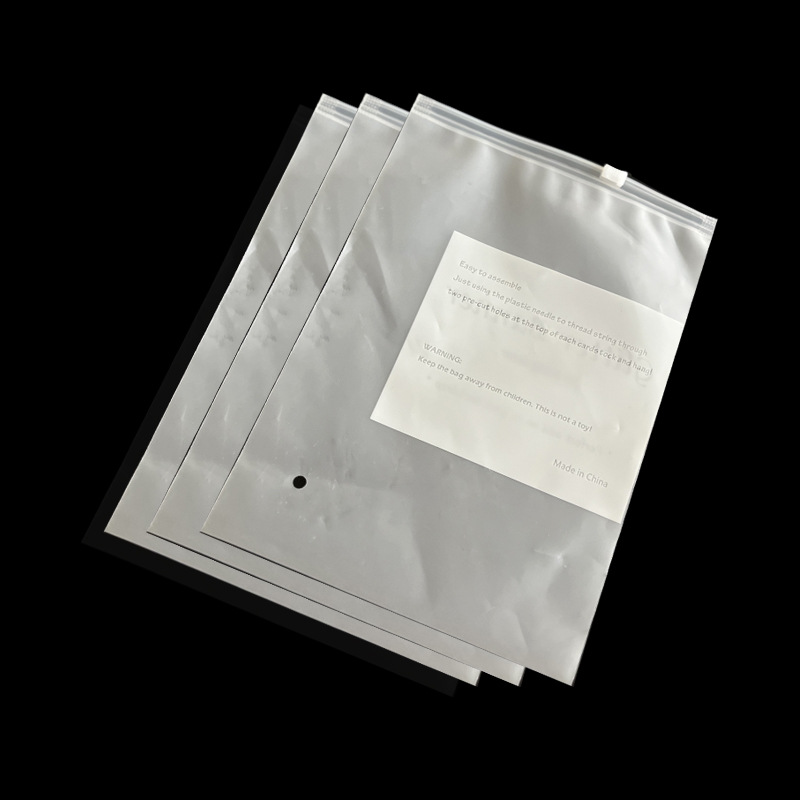  Customizable CPE Semi-Transparent Frosted Ziplock Bags - Stylish Packaging for Clothing and Underwear