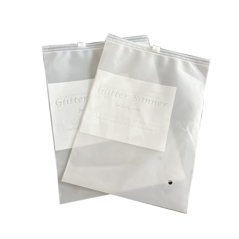 Customizable Semi-Transparent Matte Zipper Bags for Clothing and Underwear Packaging - CPE Material with Logo Printing