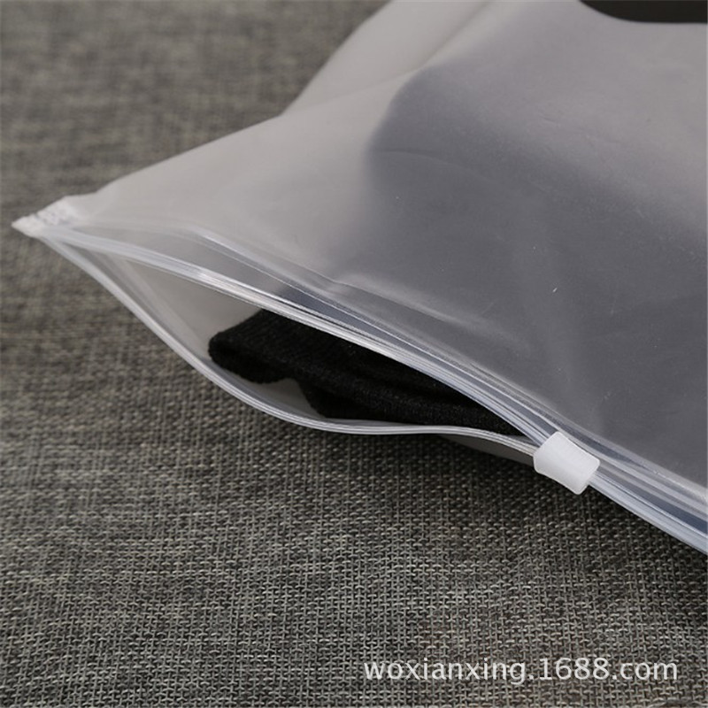 Self-Sealing Zipper Frosted Jilsander Packaging Bags - Clothing Zipper Bags with Warning Labels, Wholesale