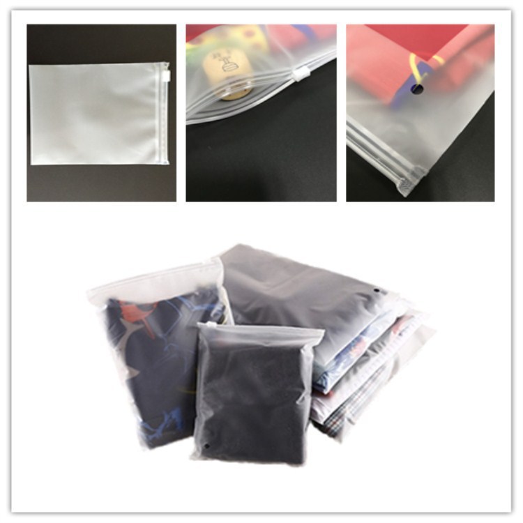 Self-Sealing Zipper Frosted Jilsander Packaging Bags - Clothing Zipper Bags with Warning Labels, Wholesale