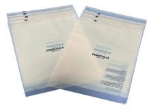 ESSENTIALS Plastic Packaging Bags - Plastic Clothing Bags - FOG Semi-Transparent Matte Ziplock Bags in Beige